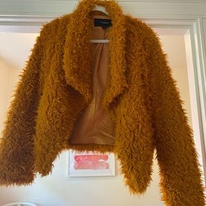 Burnt orange fuzzy coat